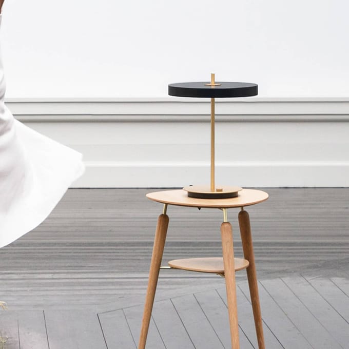 UMAGE LED tafellamp Asteria Table, USB, zwart/messing