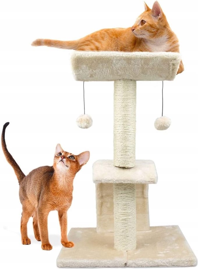 Nobleza Katten Krabpaal - Krabmeubel beige - 41 x 35 x 60 cm - Beige