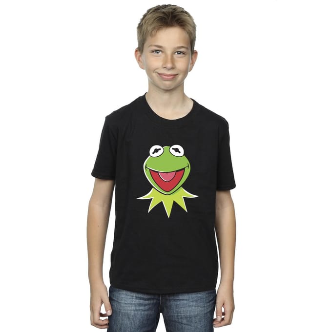 Disney Jongens Muppets Kermit Hoofd T-Shirt (Zwart)