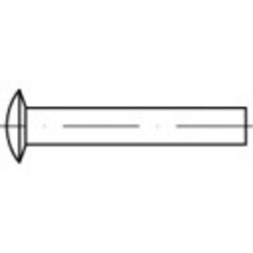 TOOLCRAFT 112342 Lensklinknagel (Ø x l) 4 mm x 8 mm Staal 1000 stuk(s)