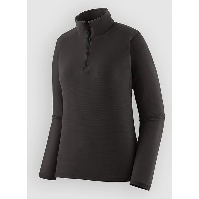Patagonia Cap LW Zip Neck Base Layer Top zwart