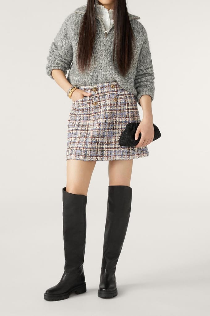 BA&SH Mini Skirt Multico Maat: 42 | Mini Rokken Outlet | Dames | Blauw