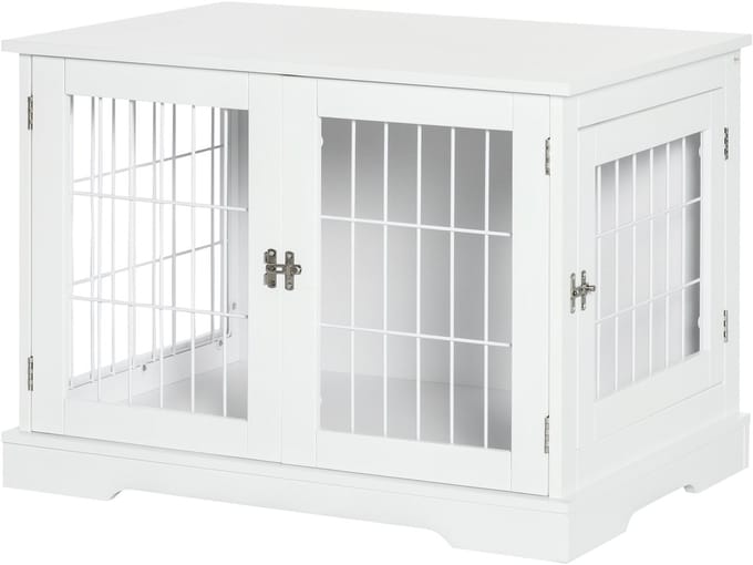 PawHut-Hondenkooi-MDF-76x54,5x56cm-Wit