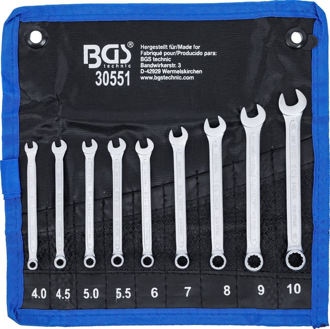 BGS ringsteeksleutelset SW 4- 10 mm 9-delig - 30551