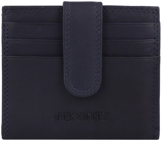 Jack Kinsky Aruba Portemonnee RFID-bescherming Leer 10 cm - Jongens - Horizontaal - blau
