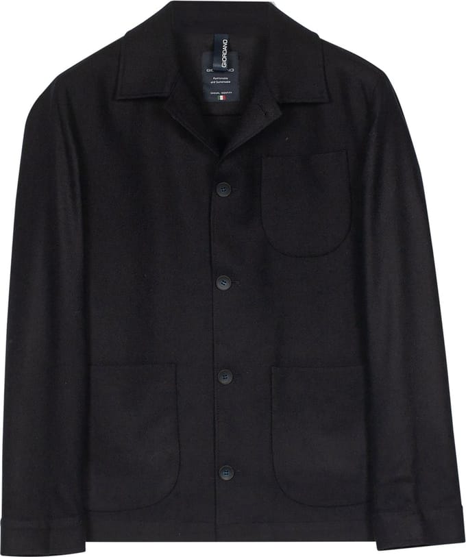 Giordano - Vittorio - Overshirt - Wolmix Tussenjas - Donkerblauw - 527501-60