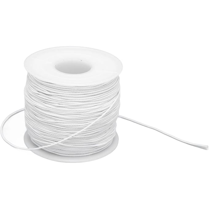 Elastisch Garen DIY Productie Zachte Aanraking Satijn Glans Lichtgewicht Draagbaar Kralenkoord Elastisch white