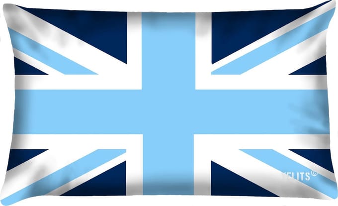 Sierkussen - Buitenkussen Bloed Waterafstotend Bootkussen Engelse Vlag - Blauw - 60 Cm X 40 Cm