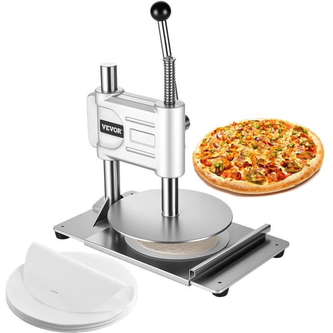 Presse à pâte à pizza manuelle 9,5 pouces Rouleuse à pâte à pizza commerciale