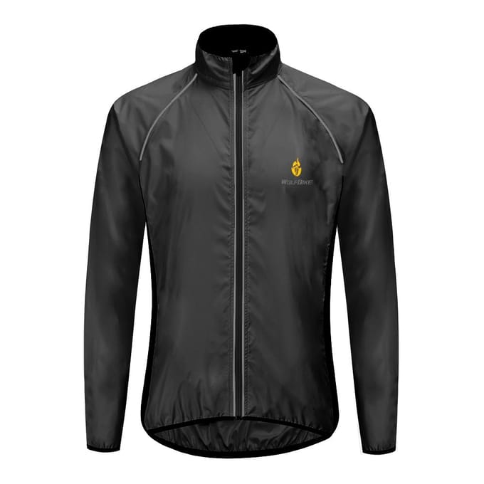 Herenfietsjack Winddicht Waterbestendig Fiets Jersey Tops M blauw