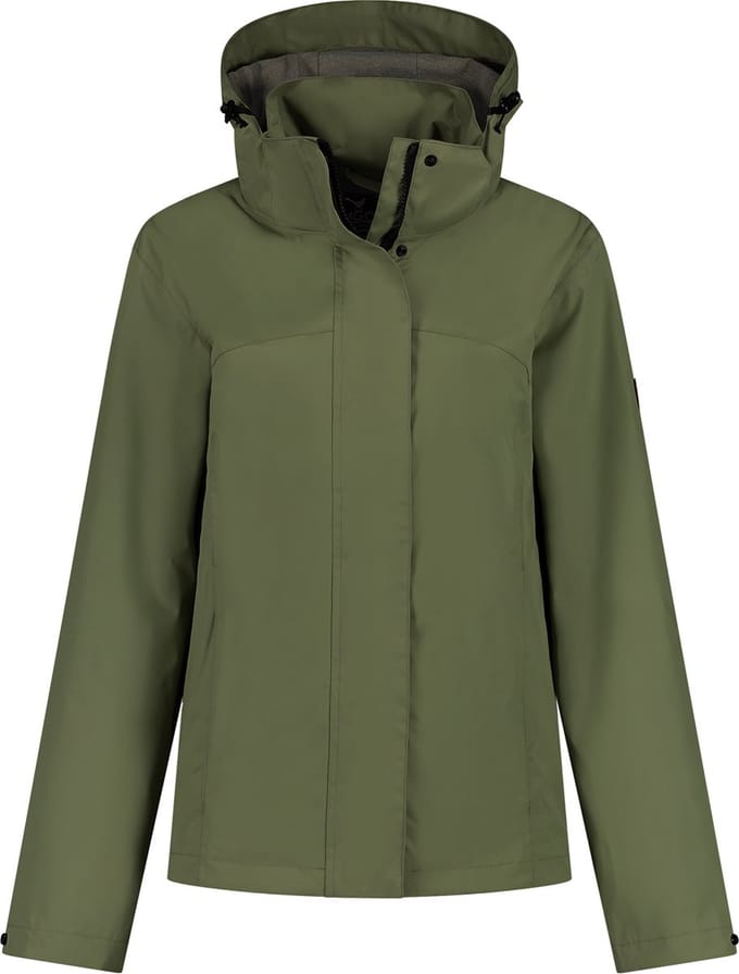 MGO Jane Jacket - Regenjas dames - kort wind- en waterdicht jack - Olijfgroen - Maat S