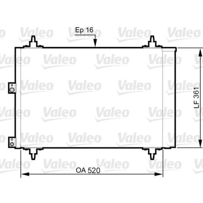 Valeo 814080 Airco Condensor – Voor Citroën Berlingo, Xsara Picasso, Peugeot Partner – OEM Kwaliteit – Klimaatsysteem