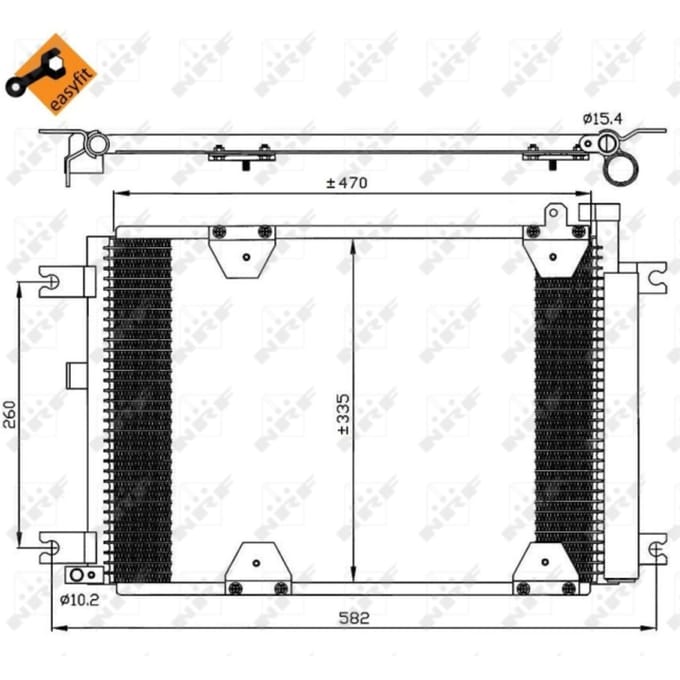 Condensator, airconditioning NRF 35580