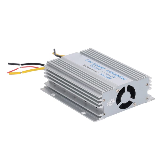 DC24V naar DC12V Auto Stroomomvormer 30A 360W IP68 Waterdicht Veilig Buck Transformator voor Golfkar Auto Vrachtwagen gray