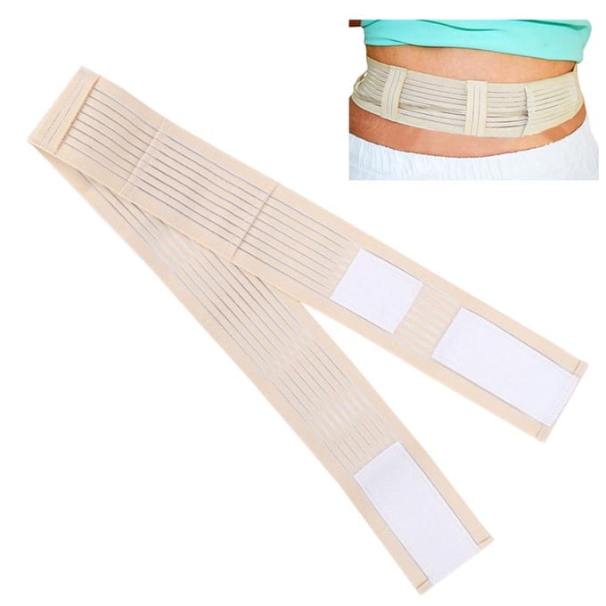 Ceinture Abdominale Respirante Réglable Ceinture de Protection pour Conduit de Dialyse PéritonéaleM M(for 4-6.5kg) white