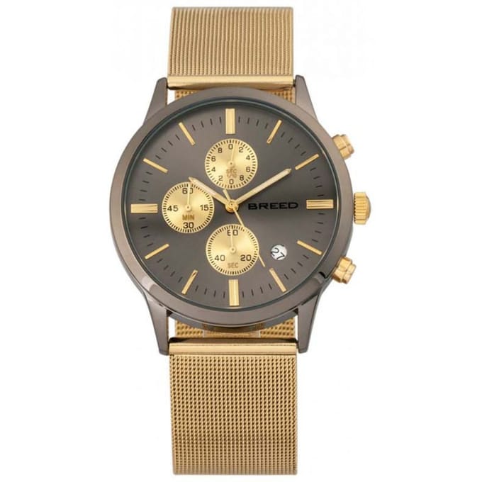 Breed Espinosa Chronograaf Horloge met Mesh-Armband en Datum