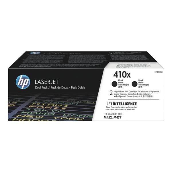 HP 410X originele high-capacity zwarte LaserJet tonercartridges, 2-pack