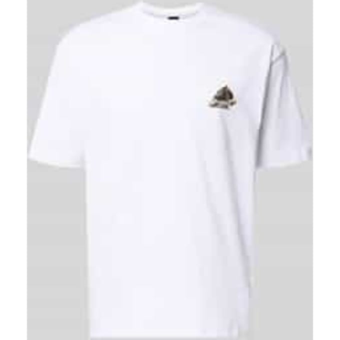 regular fit T-shirt van puur katoen model 'TE_FRAME'