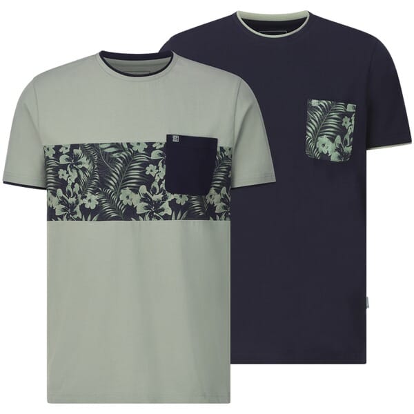 Babista herren T-Shirts, Set Van 2 - 68/70 - groen - Plus Size