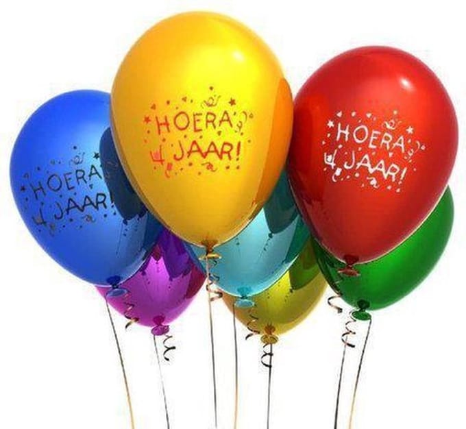 Benza - Leeftijd Ballonnen - 4 Jaar (12 stuks)