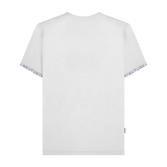 Lambretta Heren SS25 Paisley Target T-Shirt (Wit)