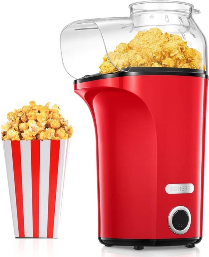 REN® Popcornmachine - Popcornmachine - Popcornmachine Princess - Rood - 23cm x 21cm x 12 cm