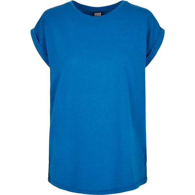 Urban Classics - Extended Shoulder Dames Tshirt - S - Blauw