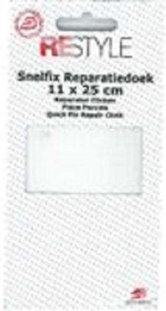 Restyle - Reparatiedoek Snelfix - Strijkbaar - 11 x 25 cm - Wit