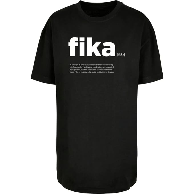 Dames-T-shirt oversized Mister Tee Fika Definition