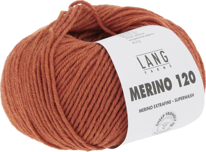 Lang Yarns Merino 120 - 559 oranje - Merinowol Garen