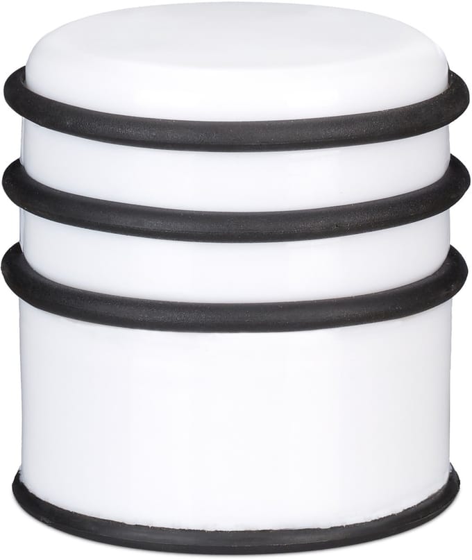 10 x deurstop - deurstopper - rubberen ring - deurbuffer zwaar - kunststof wit