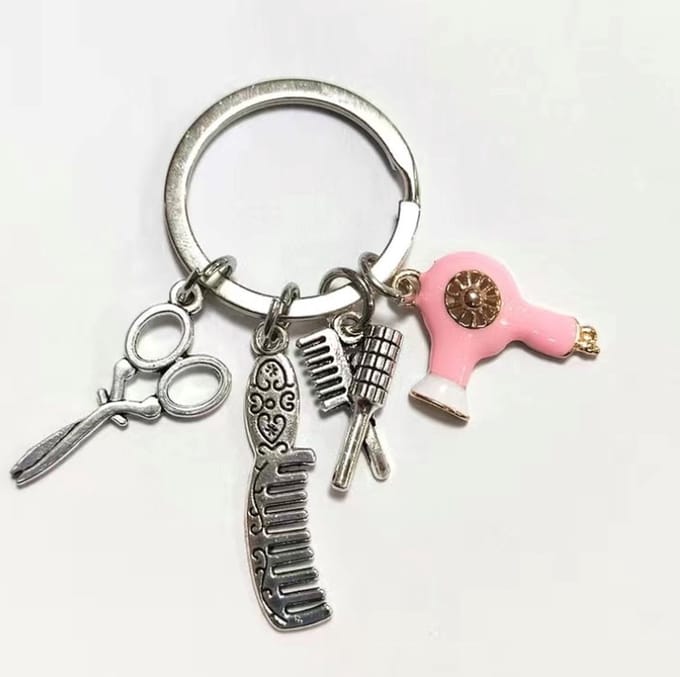Sleutelhanger Kapperset Fohn (Roze )