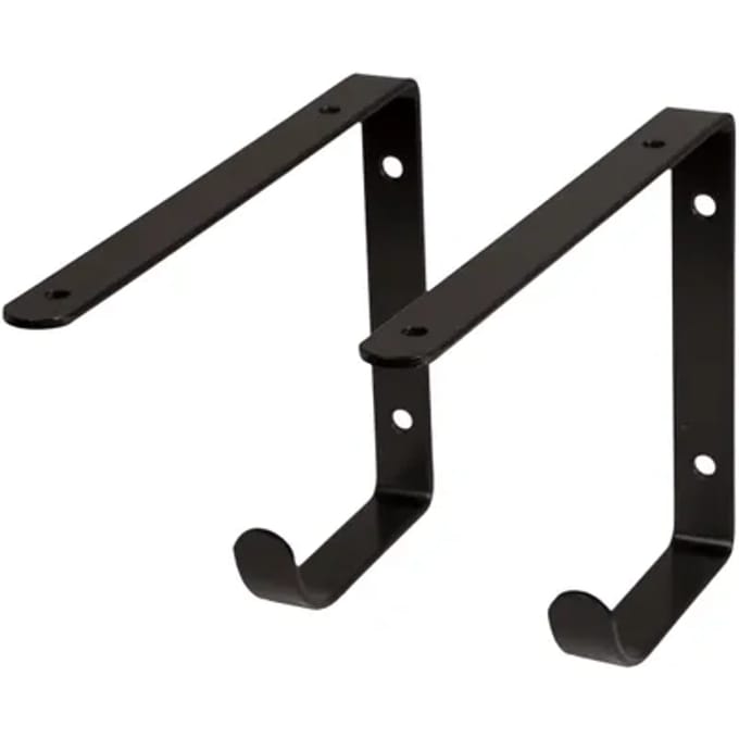 Duraline Planksteun Equerre Haak 2 Stuks 22x14,5cm Zwart
