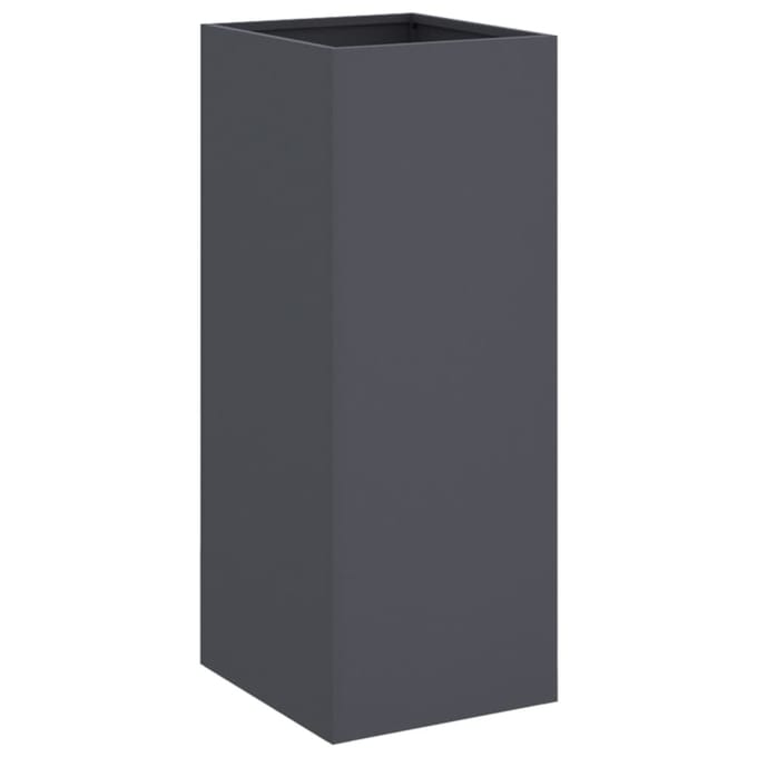 vidaXL - Plantenbak - 32x29x75 - cm - staal - antracietkleurig