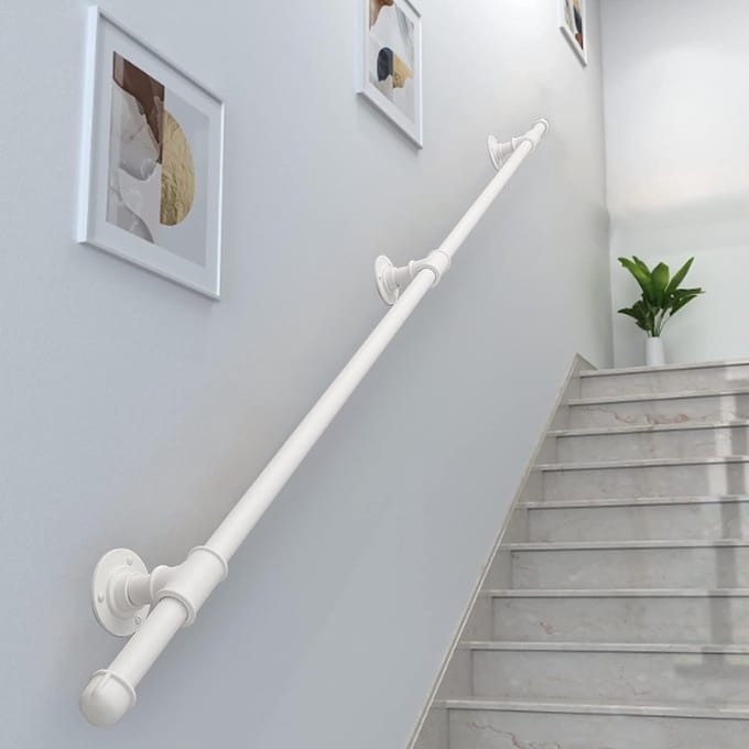 Witte Handgrepen - Trapleuning - Veiligheid Binnen Buiten - Duurzaam Materiaal - 420 cm