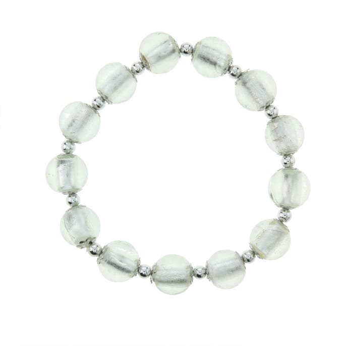 Behave - Rekarmband transparante glaskralen - minimal chic - 16,5 cm