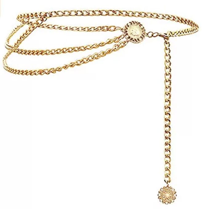 Tailleriem Dames - 90 cm - Heupketting - Chain Belt - Goudkleurig
