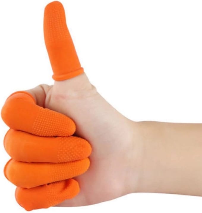 Hypify - Antistatische vingertoppen - 10 stuks - Grip - Latex - Rubber