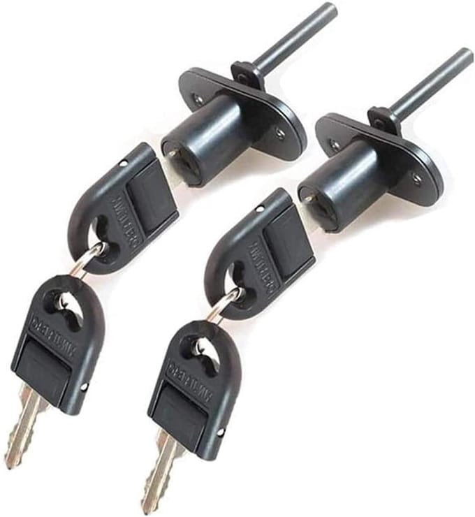 Lade Lock - Bureau Slot - Meubels Beveiligen - Zinklegering Constructie - 16mm Cilinder - Zwart