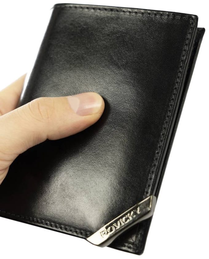 Rovicky - Heren Portemonnee - Leer - RFID - Elegant