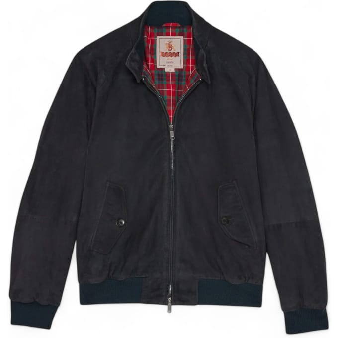 jas Baracuta harrington g9 suede winter - marine