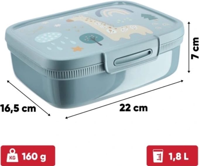 Curver - Snapbox Kinder Lunchbox - Broodtrommel Giraffe 1,8 Liter