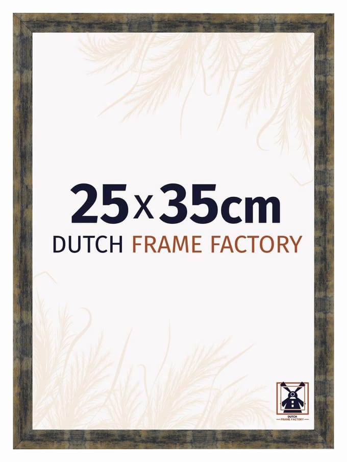 Fotolijst 25x35 cm - MDF - Blauw Goud Gemeleerd - Praag