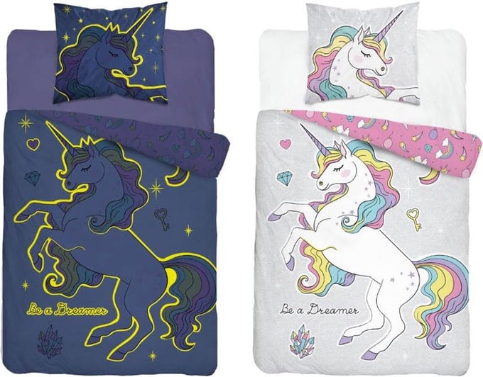 Dekbedovertrek Unicorn (Glow in the dark)