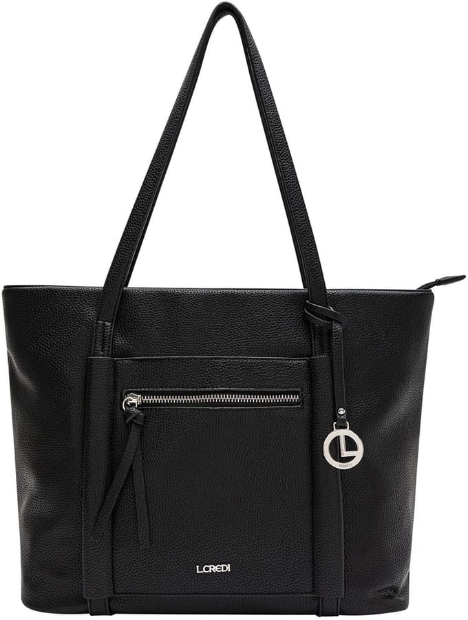 L.CREDI Schoudertas Merle Shopper Black Zwart