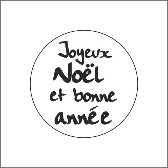 Sluitsticker - Joyeux Noël et bonne année - Wens Etiket - 500 Stuks