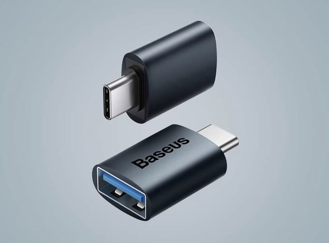 Baseus - Ingenuity - Series adapter van USB Type C naar USB-A 3.2 gen - 1 - blauw - (ZJJQ000003)