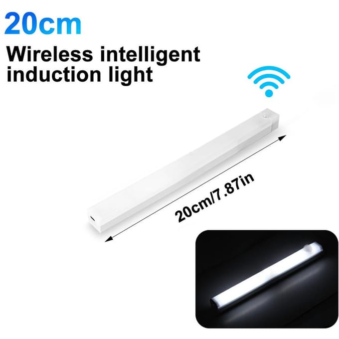 10/20/30/50CM Bewegingssensorlicht Draadloos LED-sensorlicht USB Oplaadbaar nachtlampje Keukenkast Kast Automatisch sensorlicht 20cm black