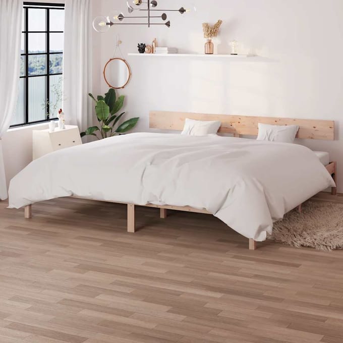 vidaXL - Bedframe - zonder - matras - massief - hout - 200x200 - cm
