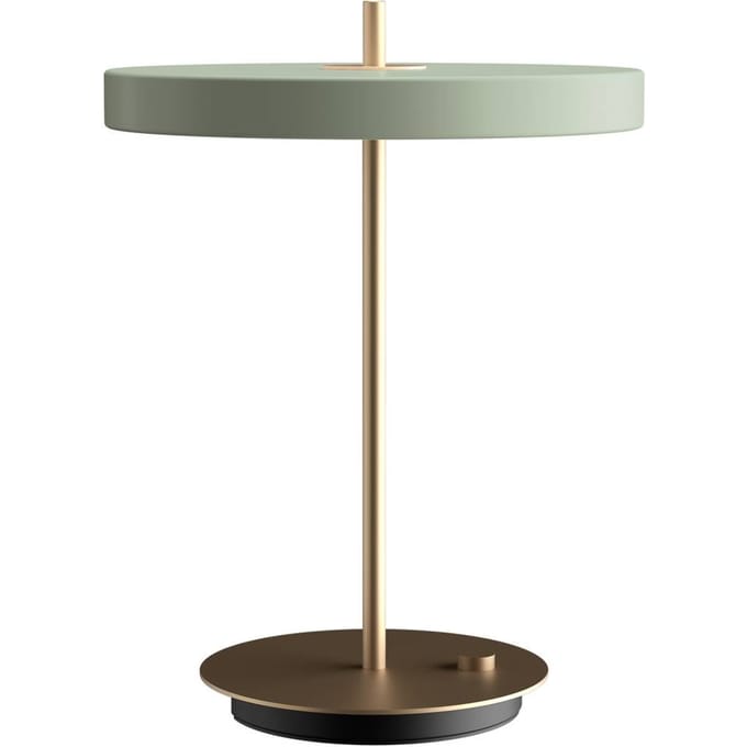 UMAGE LED tafellamp Asteria Table, USB, lichtgroen/messing